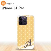 iPhone14 Pro iPhone14 Pro スマホケース 背面ケースソフトケース ドット レース C 黄 +アルファベット 2022年 9月発売 nk-i14p-tp1613i