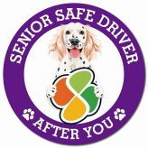カーサイン 高齢者マーク SENIOR SAFE DRIVER イングリッシュセター マグネット 強力 直径13cm 肉球 日本製 車 ステッカー