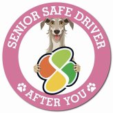 カーサイン 高齢者マーク SENIOR SAFE DRIVER ディアハウンド マグネット 強力 直径13cm 肉球 日本製 車 ステッカー