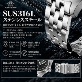 パイロットウォッチ 自動巻き腕時計 メンズ 40代 50代 機械式 オマージュウォッチ 手巻き付き カレンダー ADDIESDIVE MY-H2