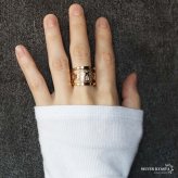 ステンレス 聖ベネディクトリング ワイドリング メタルリング オープンリング ゴールド シルバー 指輪 重厚感 太め 大きめ 存在感 お洒落 幾何学 個性的 キリスト クロス 十字架 レディース 女性 金属アレルギー対応