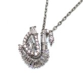 スワロフスキー SWAROVSKI ネックレス Swan ミックスカット 5732412 スワン ペンダント アクセサリー レディース シルバー+ホワイト 海外正規品
