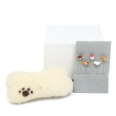 金沢のお針箱 新針物語 犬 定形外 送料無料 針山 待ち針 5本セット いぬ イヌ わんちゃん 手のひらサイズ おしゃれ かわいい ミニチュア 裁縫 手芸 日本製 ギフト