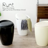持ち手付き収納スツール Runt(ルント) 幅36×奥行き36×高さ50cm(座面高:46.5cm) スツール 収納 ウレタン 完成品 合成皮革 ABS樹脂 ブ ホワイト アイボリー ch-k100【北海道・沖縄・離島以外 】 おしゃれ 新生活