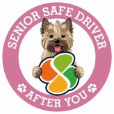 カーサイン 高齢者マーク SENIOR SAFE DRIVER ケアーンテリア ステッカー シール 直径13cm 肉球 日本製 車