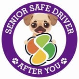 カーサイン 高齢者マーク SENIOR SAFE DRIVER チワパグ ステッカー シール 直径13cm 肉球 日本製 車