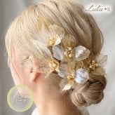 髪飾り アメリカンフラワー ディップアート 選べる6種 ヘアアクセサリー ヘッドドレス セット 大ぶり 成人式 卒業式 袴 振袖 和装 結婚式 前撮り ウェディング 白無垢 色打掛 ドレス 浴衣 七五三 ハンドメイド カサブランカ シルバー ゴールド ガラスホワイト 贈り物 ギフト プレゼント 娘 孫 友達 お祝い Lulu＊s ルルズ