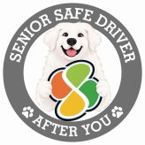 カーサイン 高齢者マーク SENIOR SAFE DRIVER グレートピレニーズ ステッカー シール 直径13cm 肉球 日本製 車