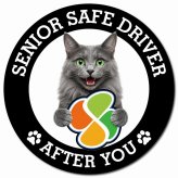 カーサイン 高齢者マーク SENIOR SAFE DRIVER ネベロング マグネット 強力 直径13cm 肉球 日本製 車 ステッカー