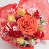 キャンディー フラワー ブーケ 花 造花 プレゼント 卒業 卒園 オレンジ むらさき ピンク 赤 水色 青 黄緑 黄色 誕生日 女性 祖母 友達 退職祝い 上司 還暦祝い 結婚記念日 母の日 両親 発表会 贈り物 送別会 歓迎会 送料無料 