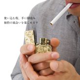 Zippo ライター ジッポライター 愛煙家 喫煙 真鍮 ブラスサテーナ #204 レギュラータイプ スクロール模様 5面手彫り ハワイアンジュエリー ブランド かっこいい おしゃれ BY THE SEA バイザシー 彼氏 夫 男性 メンズ 誕生日 プレゼント ハロウィン 【品番：FL101B】