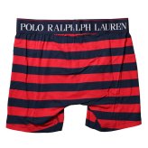 ポロラルフローレン：COTTON STRETCH POUCH ボクサーブリーフ（クルーズネイビー/RL2000レッドストライプ)[ボクサーパンツ/ 男性下着/ メンズインナー/人気ブランド/おすすめギフト/誕生日プレゼント/メンズファッション]