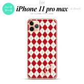 iPhone11ProMax iPhone11pro max スマホケース ハードケース アーガイル 赤 青 +アルファベット メンズ レディース nk-i11pm-1403i