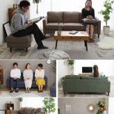 ソファ 座椅子 カウチ ー 3人掛け コーナー l字 ヘッドレスト クッション ロータイプ おしゃれ ロー ポケットコイル ファブリック リビング