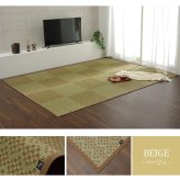 敷物 花ござ 国産 純国産 日本製 小林製薬 持続性抗菌剤 KOBA-GUARD 制菌 抗菌防臭  夏 い草 市松 モダン 江戸間2畳 約174×174cm