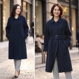 ステンカラーコート オーバーサイズ コート ビッグシルエット レディース ベルト付き ブランド Filomo カシミヤ混 ウール ロングコート Wフェイス 一枚仕立て アウター 秋冬 ギフト プレゼント 6F (02000279r)