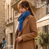 カシミヤ ストールレディース カシミヤ100％ チェック カシミヤストール 【名入れ刺繍可能】 カシミアストール レディースストール アラシャン 柄 バイカラー 大判 マフラー レディースマフラー 秋冬 ギフト プレゼント 7F (02000255r)