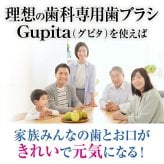 毛のかたさ選べる 歯科専用歯ブラシ Gupita グピタ (毛のかたさ：Mふつう／Sやわらかめ) 20本 (メール便3点まで) 【メール便送料無料】(※日時指定不可)／ 理想の歯ブラシ 全5色 個包装 ／ 復興支援商品 新生活
