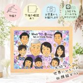 誕生日のギフトに、笑顔になれる似顔絵を贈ってみませんか。 ギフト 似顔絵 古希 手描き プレゼント 贈り物 名入れ 誕生日 記念日 敬老の日 お祝い 長寿 大人数 ご両親 家族 祖父母 修正無料 名入れ 下書き確認 かわいい 実績多数 喜ばれる そっくり 宝物 古希祝い 傘寿 70歳 白寿祝い 快気祝い 引っ越し 贈答品 喜寿祝い カラフル 披露宴 還暦祝い キレイ 米寿祝い ウェディングギフト