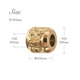 金属アレルギー対応 ペンダントトップ ハワイアンジュエリー 純チタン ゴールドカラー ペンダントトップ 誕生石 バレル Sサイズ チェーン別売り イオンプレーティング メンズ レディース プレゼント ハロウィン 【品番：TIP403S-RYP】