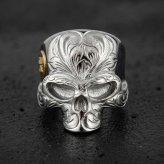 【サイズ展開17～23号】ハワイアンジュエリー リング ステンレス サージカルステンレス スカル ドクロ 骸骨 メッセージ ハート 幅広 指輪 金属アレルギー シルバー メンズ 男性 アクセサリー