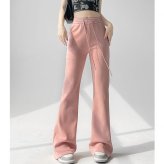 フレアパンツ レディース 通販 ベルボトムパンツ ロングパンツ カジュアルパンツ 長ズボン ズボン パンツ ロング丈 ハイウエスト ウエストゴム パンタロン カジュアル 無地 シンプル 女性 大人 春 夏 秋 おしゃれ ボトムス レディースファッション