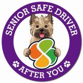 カーサイン 高齢者マーク SENIOR SAFE DRIVER ケアーンテリア マグネット 強力 直径13cm 肉球 日本製 車 ステッカー