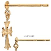 K18 ゴールド ピアス 18金 18K 片耳(1個)購入可 18Kイエローゴールド 18Kピンクゴールド 18Kホワイトゴールド クロス 十字架 フレア 揺れる 小さい 小ぶり 上品 メンズ レディース 誕生日 プレゼント ハロウィン 【品番：RME-FU-1699】