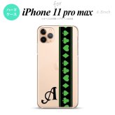 iPhone11ProMax iPhone11pro max スマホケース ハードケース トランプ 帯 黒 緑 +アルファベット メンズ レディース nk-i11pm-526i