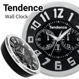 テンデンス 壁掛け時計 ウォールクロック 36cm ブラック 大型 3D 立体 インデックス TENDENCE WALL CLOCK クオーツ おしゃれ インテリア プレゼント ギフト 成人 卒業 入学