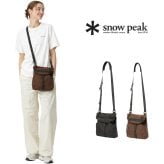 snowpeak Recycled Cordura Shoulder Bag ショルダーバッグ 斜め掛け 普段使い 使いやすい シンプル レディース メンズ ギフト プレゼント ブラック bb26su015