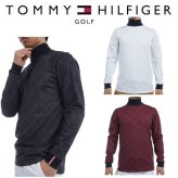 トミーヒルフィガー ゴルフ メンズ ダイヤロゴプリント 長袖ハイネックシャツ TOMMY HILFIGER GOLF THMA481 秋冬モデル お誕生日祝い お祝い 記念品 お父さん 父の日 彼氏 男性 30代 40代 50代 60代  還暦祝い 敬老の日 人気プレゼント プレゼント