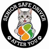 カーサイン 高齢者マーク SENIOR SAFE DRIVER サバトラ ステッカー シール 直径13cm 肉球 日本製 車