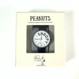 スヌーピーPEANUTS タイポレザーウォッチ BK 腕時計 アクセサリー ブラック グッズ 日本製