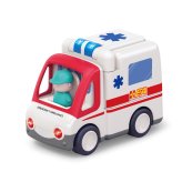 誕生日プレゼント Hola Toys オラトイズ 音がいっぱい 自分で走る きゅうきゅうしゃ 救急車 おもちゃ はたらく車 働く車 乗り物 サイレン 音が鳴る 音楽 ごっこ遊び お医者さんごっこ 人形付き ストレッチャー 体温計 注射器 知育玩具 男の子 女の子 お祝い ギフト