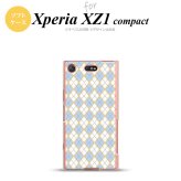 【SO02K】【スマホケース/スマホカバー】【エクスペリア XZ1】SO02K スマホケース Xperia XZ1 Compact SO-02K カバー エクスペリア XZ1 アーガイル 青×グレー nk-so02k-tp1413【メール便送料無料】