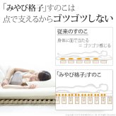 【グッドデザイン賞受賞】 すのこベッド 折りたたみ シングル 通気性2倍で丸めて収納 「みやび格子」すのこベッド シングル 二つ折りタイプ 桐 天然木 すのこマット 布団干し 室内干し 省スペース 快眠 除湿 調湿 防カビ 梅雨対策 結露防止 通気性