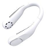 首掛け扇風機 ネックファン F60 羽なし 静音 軽量 280g USB充電式 4000mAh 大容量 4?16時間連続使用 角度調整 携帯扇風機 ネッククーラー 熱中症対策 暑さ対策 アウトドア スポーツ観戦 父の日 ギフト ホワイト
