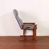 高座椅子 ネクシー リクライニング 天然木 ベージュ・グレー W57.5x奥55-90xH94cm座面高32/35/38/41 座椅子 リクライニングチェア パーソナルチェア 肘付き ベージュ グレイ おしゃれ
