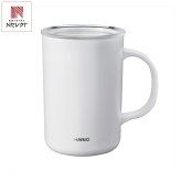 ハリオ セラミックコーティング 真空二重保温マグ 470mL ホワイト マグカップ ステンレスマグ 保温保冷 カップ【北海道・沖縄県・離島 配送不可】