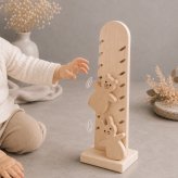 国産ヒノキのカタカタ動物｜選べるウサギ・クマ｜名入れ無料｜木製おもちゃ・知育玩具｜出産祝い・誕生日プレゼント