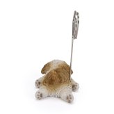 メモスタンド woobia ウービア シーズー 子犬 リアル動物オーナメント 高さ8cm デスク 卓上 インテリア 誕生日 お礼 退職祝い プチギフト 犬好き ギフト プレゼント メモホルダー