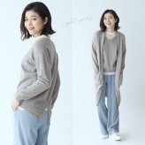 ニット アンサンブル レディース セーター カーディガン 2点セット Filomo ブランド ウール 100% 春 秋 母 女性 M/L モカ/ライトグレー/ブラック ギフト プレゼント 7F (02000246r)