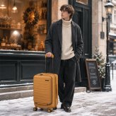 EDGELINK クルーズボックス スーツケース 32-39L キャリーケース 大容量 拡張 出張 旅行 使いやすい レディース メンズ ギフト プレゼント ブラック 05805