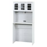 ゴミ箱上キャビネット 90幅 オーク オーク・オークホワイト 2色展開 キッチン収納 食器棚 レンジ台 省スペース おしゃれ シンプル 新生活 家具 インテリア 不二貿易