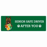 カーサイン 高齢者マーク SENIOR SAFE DRIVER 琉球犬 ステッカー シール 長方形 15x5cm 肉球 日本製 車