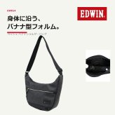 EDWIN エドウィン ショルダーバッグ ラッシュ 横型 斜め掛け ショルダー かばん 普段使い 使いやすい シンプル メンズ ギフト プレゼント ブラック ew014