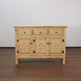 キャビネット FARMER 完成品 無垢材 パイン材 天然木 W120xD45xH90cm 収納家具 リビング収納 収納棚 ライトブラウン おしゃれ 新生活