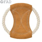 DADWAYPET ダッドウェイペット FAD ファッド レザー＆コットン・トイ ロープディスク 犬用おもちゃ