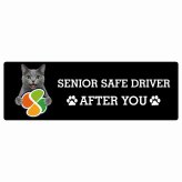 カーサイン 高齢者マーク SENIOR SAFE DRIVER コラット ステッカー シール 長方形 20x6.7cm 肉球 日本製 車